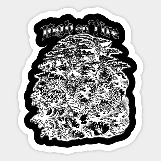 SERPENT black Sticker by Mey X Prints